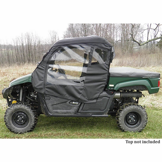 3 Star Black Upper Doors w/ Zippers and Rear Window - Yamaha Viking 700