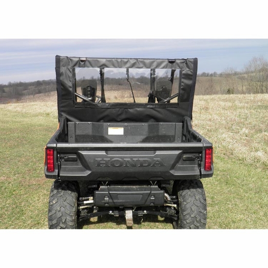 3 Star Black Zippered Rear Soft Panel - Honda Pioneer 1000