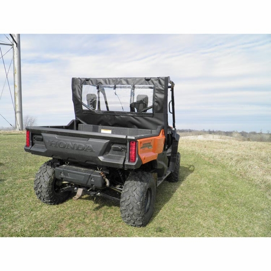 3 Star Black Zippered Rear Soft Panel - Honda Pioneer 1000 - alt image 0