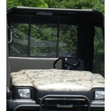 3 Star Black Zippered Rear Soft Panel - Kawasaki Mule 300, 3010