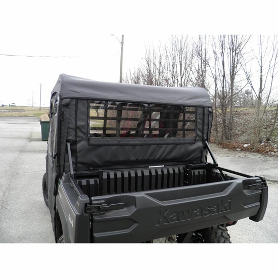 3 Star Black Zippered Rear Soft Panel - Kawasaki Mule Pro-FXT, DXT