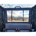 3 Star Black Zippered Rear Soft Panel - Kubota RTV 400, 500, 520