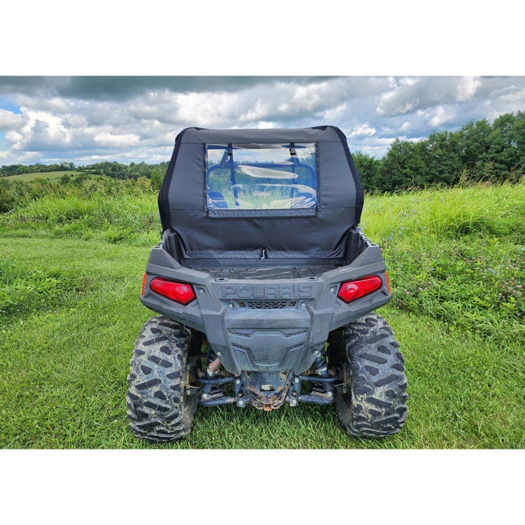 Polaris RZR 570, 800 and XP 900 Black 3 Star Zippered Rear Panel