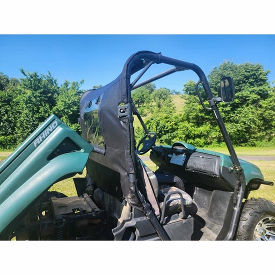 3 Star Black Zippered Rear Soft Panel - Yamaha Rhino - alt image 2