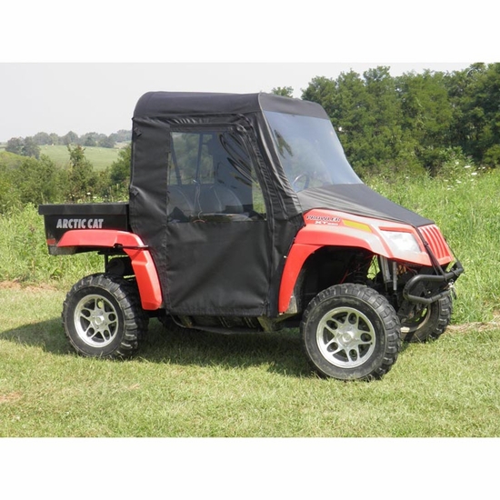 3 Star Black Zippered Soft Full Doors - 2006-11 Arctic Cat Prowler w/ Square Bars - alt image 1