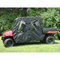 3 Star Black Zippered Soft Full Doors - 2008-09 Polaris Ranger Crew