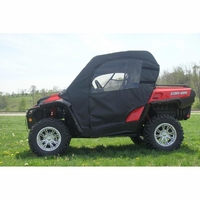 3 Star Black Zippered Soft Full Doors - 2011-20 Can Am Commander
