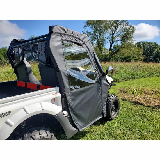 3 Star Black Zippered Soft Full Doors - 2014-17 Kymco UXV 700 - alt image 1