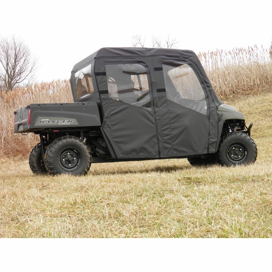 3 Star Black Zippered Soft Full Doors - 2015-21 Mid Size Polaris Ranger 570 Crew, Crew 570-4 - alt image 0
