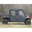 3 Star Black Zippered Soft Full Doors - 2016-24 Full Size Polaris Ranger Crew w/ Round Roll Cage