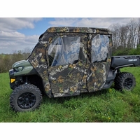 3 Star Black Zippered Soft Full Doors - Can Am Defender Max