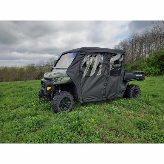 3 Star Black Zippered Soft Full Doors - Can Am Defender Max - alt image 2