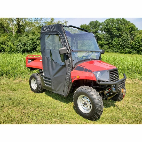 3 Star Black Zippered Soft Full Doors - Hisun HS 400, Coleman Outfitter 400 - alt image 2