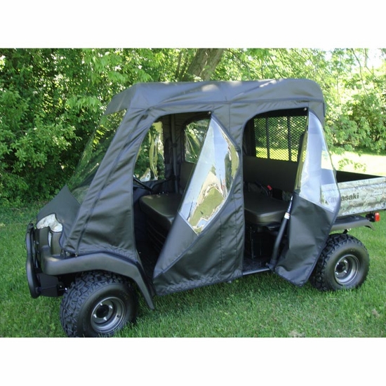 3 Star Black Zippered Soft Full Doors - Kawasaki Mule 3010 Trans - alt image 1