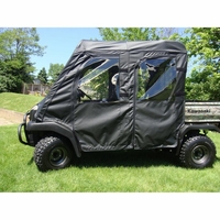 3 Star Black Zippered Soft Full Doors - Kawasaki Mule 3010 Trans