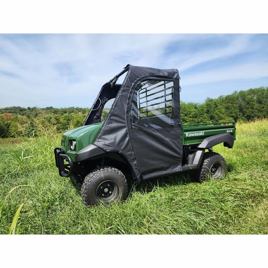 3 Star Black Zippered Soft Full Doors - Kawasaki Mule 4000, 4010