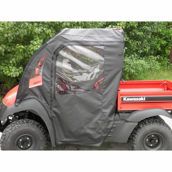 3 Star Black Zippered Soft Full Doors - Kawasaki Mule 600, 610 - alt image 1