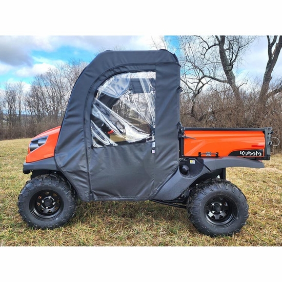3 Star Black Zippered Soft Full Doors - Kubota RTV 400, 500
