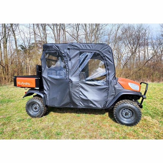 3 Star Black Zippered Soft Full Doors - Kubota RTV X1140