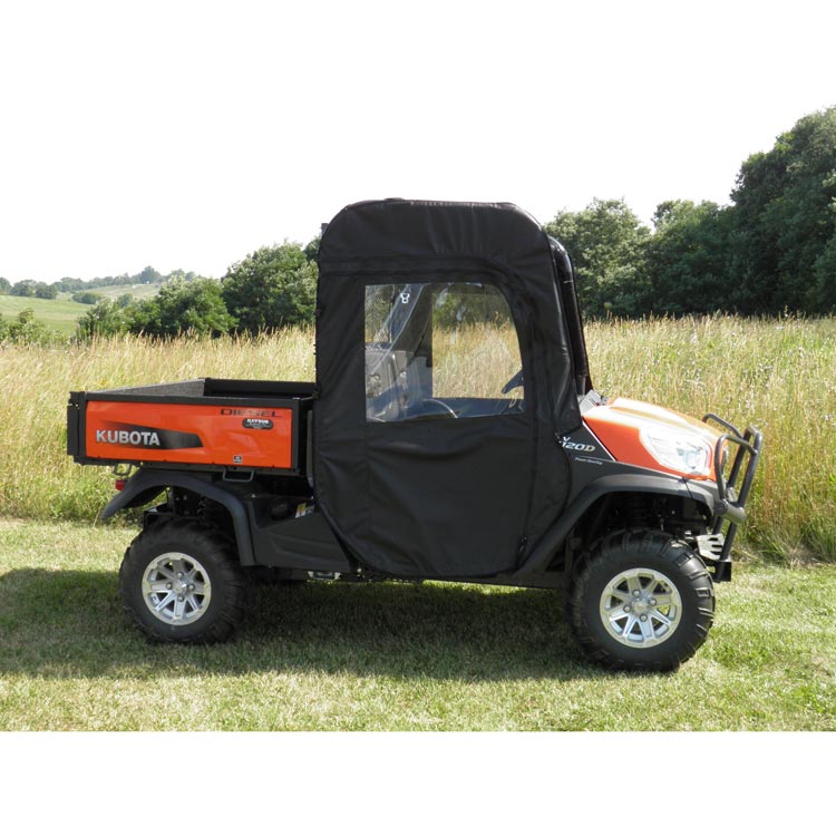Kubota RTV X900 & X1120 Black 3 Star Zippered Soft Full Door Set