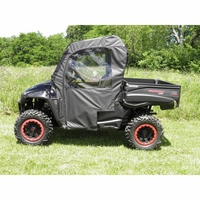 3 Star Black Zippered Soft Full Doors - Mahindra mPact XTV