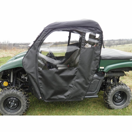 3 Star Black Zippered Soft Full Doors - Yamaha Viking 700