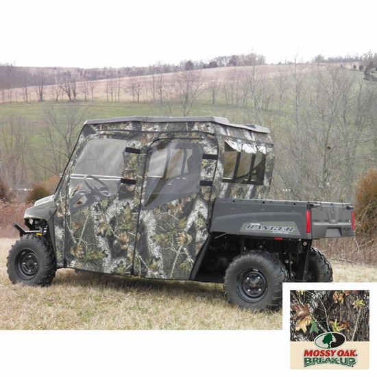 3 Star Camo Full Doors and Rear Window w/ Zippers - 2010-14 Full Size Polaris Ranger 800 Crew, 2016-24 Crew 570-6