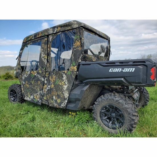 3 Star Camo Full Doors w/ Zippers and Rear Window - Can Am Defender Max