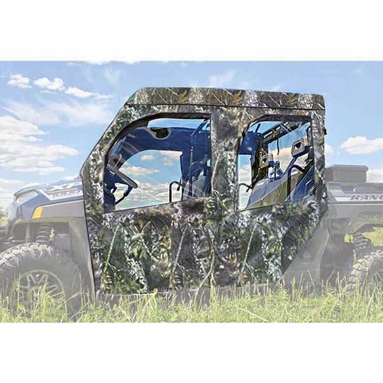3 Star Camo Soft Doors and Rear Window w/ Zippers, Top - 2019-25 Polaris Ranger Crew 1000, XP 1000 - alt image 0