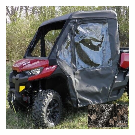 3 Star Camo Soft Full Doors and Rear Window w/ Zippers, Top - Can Am Defender