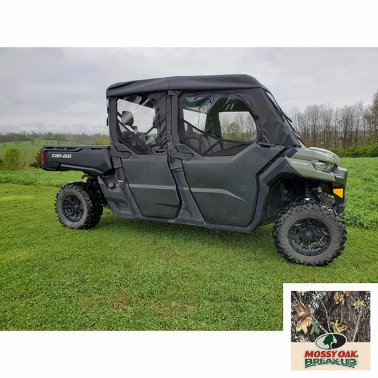 3 Star Camo Soft Upper Doors and Zippered Rear Window - Can Am Defender Max