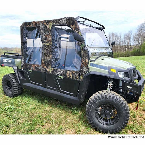 3 Star Camo Soft Upper Doors and Zippered Rear Window - Hisun Sector 1000 Crew