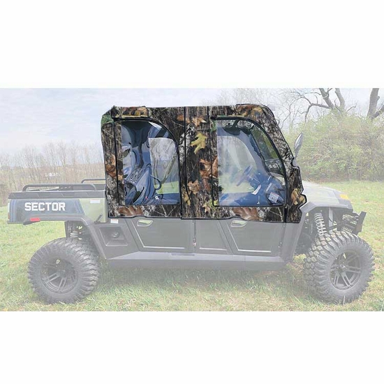 3 Star Camo Soft Upper Doors and Zippered Rear Window - Hisun Sector 1000 Crew - alt image 1
