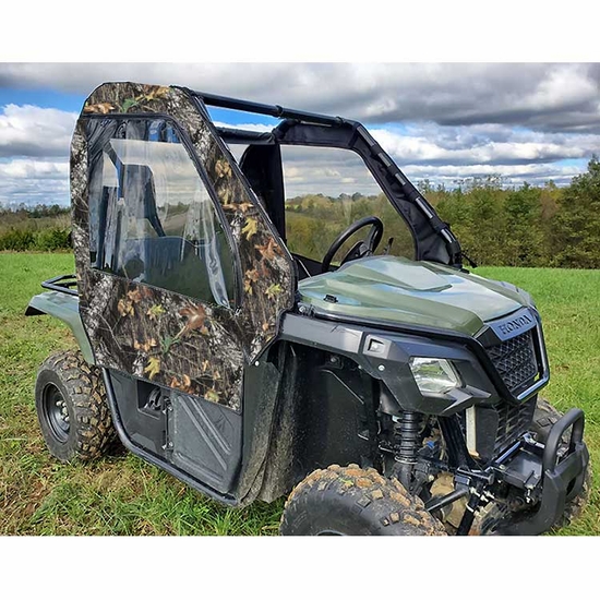 3 Star Camo Soft Upper Doors and Zippered Rear Window - Honda Pioneer 500, 520 - alt image 1
