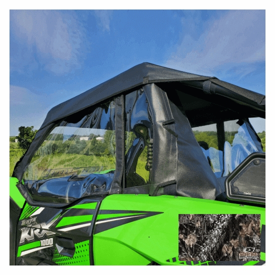 3 Star Camo Soft Upper Doors, Zippered Rear Window and Top - Kawasaki Teryx KRX 1000
