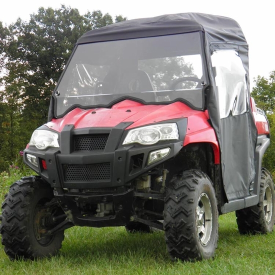 3 Star Full Front Windshield w/ Adjustable Vents and Hard Coating - 2010-22 Hisun HS, Strike & Massimo MSU