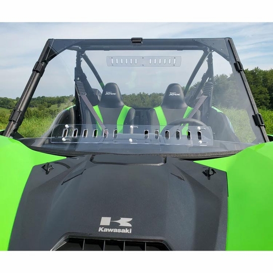 3 Star Full Front Windshield w/ Adjustable Vents and Hard Coating - 2020-25 Kawasaki Teryx KRX 1000