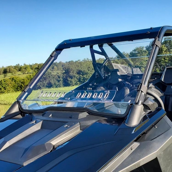 3 Star Full Front Windshield w/ MR10 Hard Coating - 2020-24 Polaris RZR PRO XP, Turbo R