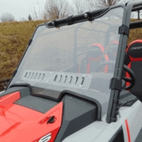 StarknightMT Clear Polycarbonate Windshield For Polaris RZR 800/S/900/570 (2008-2014) With Slide Vent