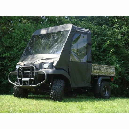 3 Star Full Soft Cab w/ Zippered Rear and Side Windows - 2001-08 Kawasaki Mule 3000, 3010