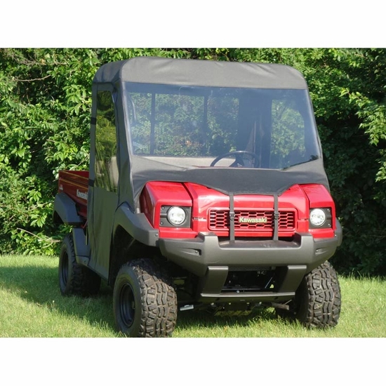 3 Star Full Soft Cab w/ Zippered Rear and Side Windows - 2009-22 Kawasaki Mule 4000, 4010