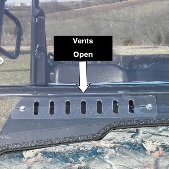 3 Star Hard Rear Windshield w/ Lower Adjustable Vents - 2018-20 Arctic Cat/Textron Stampede - alt image 2