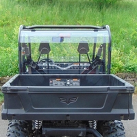 3 Star Hard Rear Windshield w/ Lower Adjustable Vents - 2018-20 Arctic Cat/Textron Stampede
