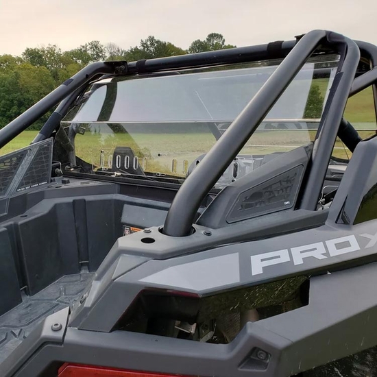 3 Star Hard Rear Windshield w/ Lower Adjustable Vents - 2020-24 Polaris RZR PRO XP, Turbo R