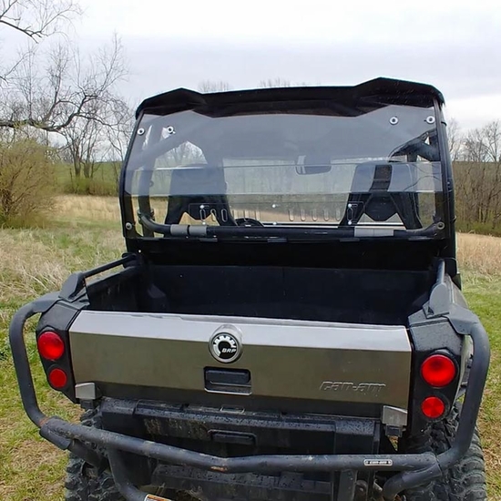 3 Star Hard Rear Windshield w/ Lower Soft Panel - 2011-20 Can-Am Commander 800, 1000