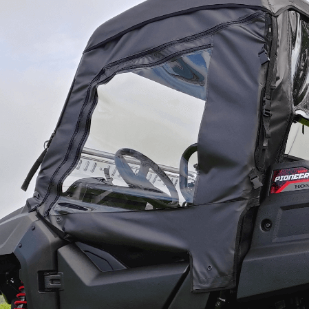 Honda Pioneer 700 Black 3 Star Soft Upper Doors | Side By Side Stuff