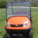 3 Star Modular Two-Piece Front Lexan Windshield w/ Adjustable Vents - Kubota RTV 400, 500