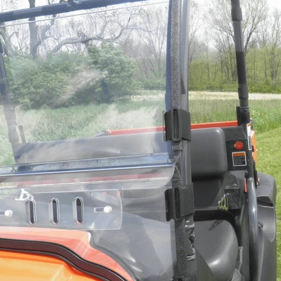 3 Star Modular Two-Piece Front Lexan Windshield w/ Adjustable Vents - Kubota RTV 400, 500 - alt image 1