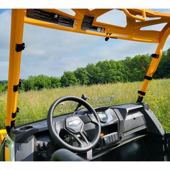 3 Star One Piece Front Windshield w/ Adjustable Vents and Hard Coating - 2018-24 Arctic Cat/Textron Prowler Pro - alt image 2