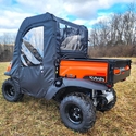 Soft Doors Cab Enclosure & Rear Window For Kubota RTV400/450/500/520 (2008-2021) – Black PVC – Strap Installation – 1 Year Warranty